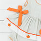Sweet and Simple Pumpkin Girl Bubble Short Set
