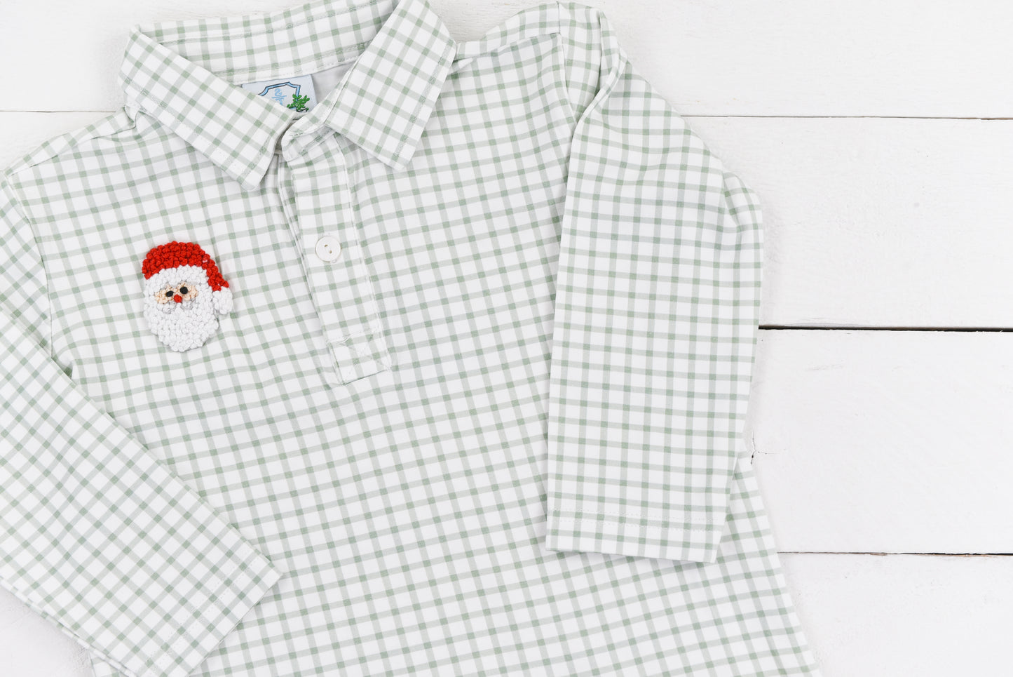 Saint Nick Gingham L|S Polo Shirt