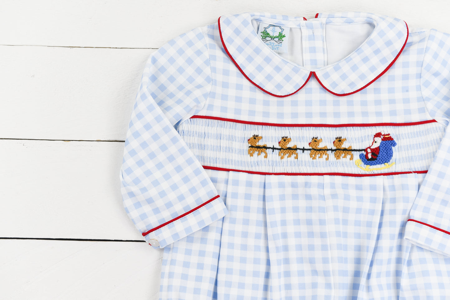 Santas Sleigh Boy Long Romper