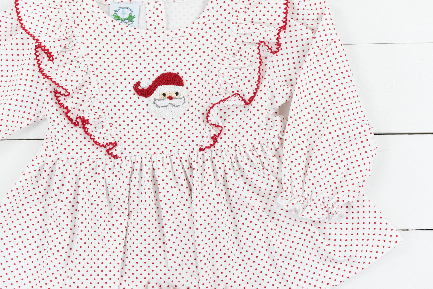 Red French Knot Santa Girl Pant Set