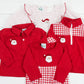Red French Knot Santa Boy Long Romper