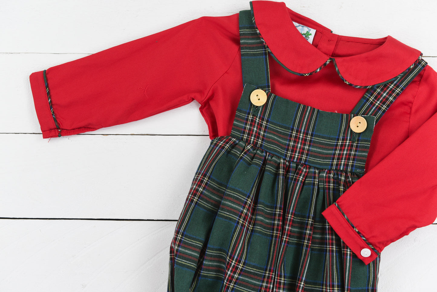 Holly Tartan Boys Bubble Set