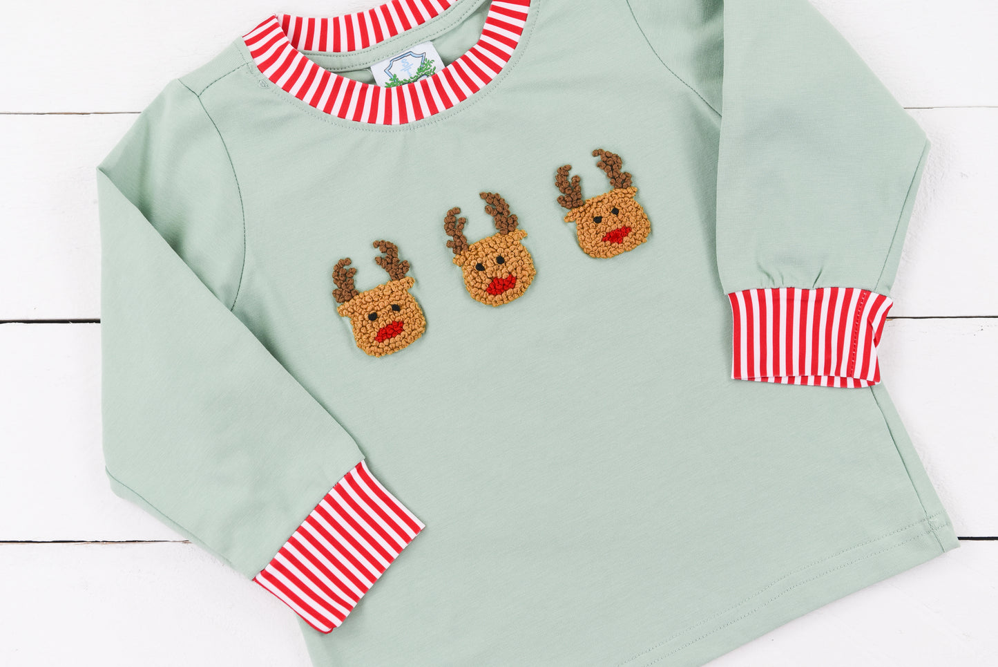 French Knot Reindeer Shirt