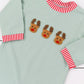 French Knot Reindeer Boy Long Romper