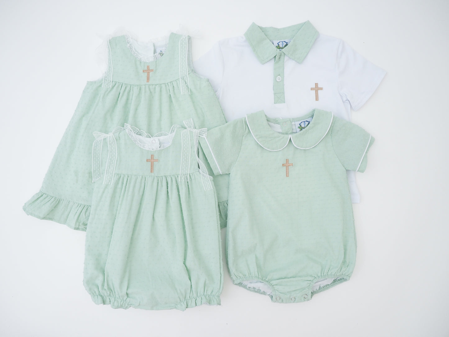 Swiss Dot Cross Girl Bubble