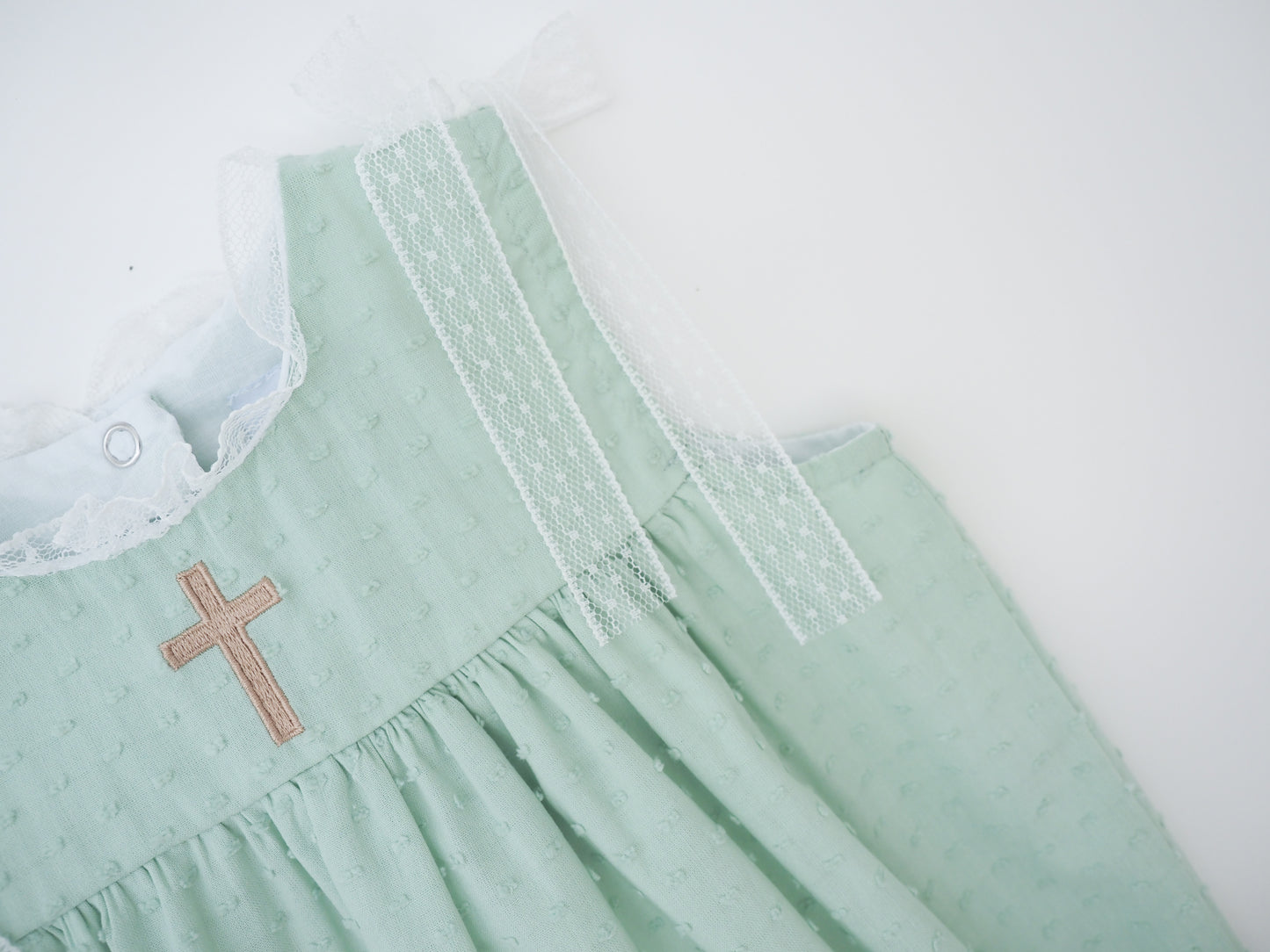 Swiss Dot Cross Girl Bubble