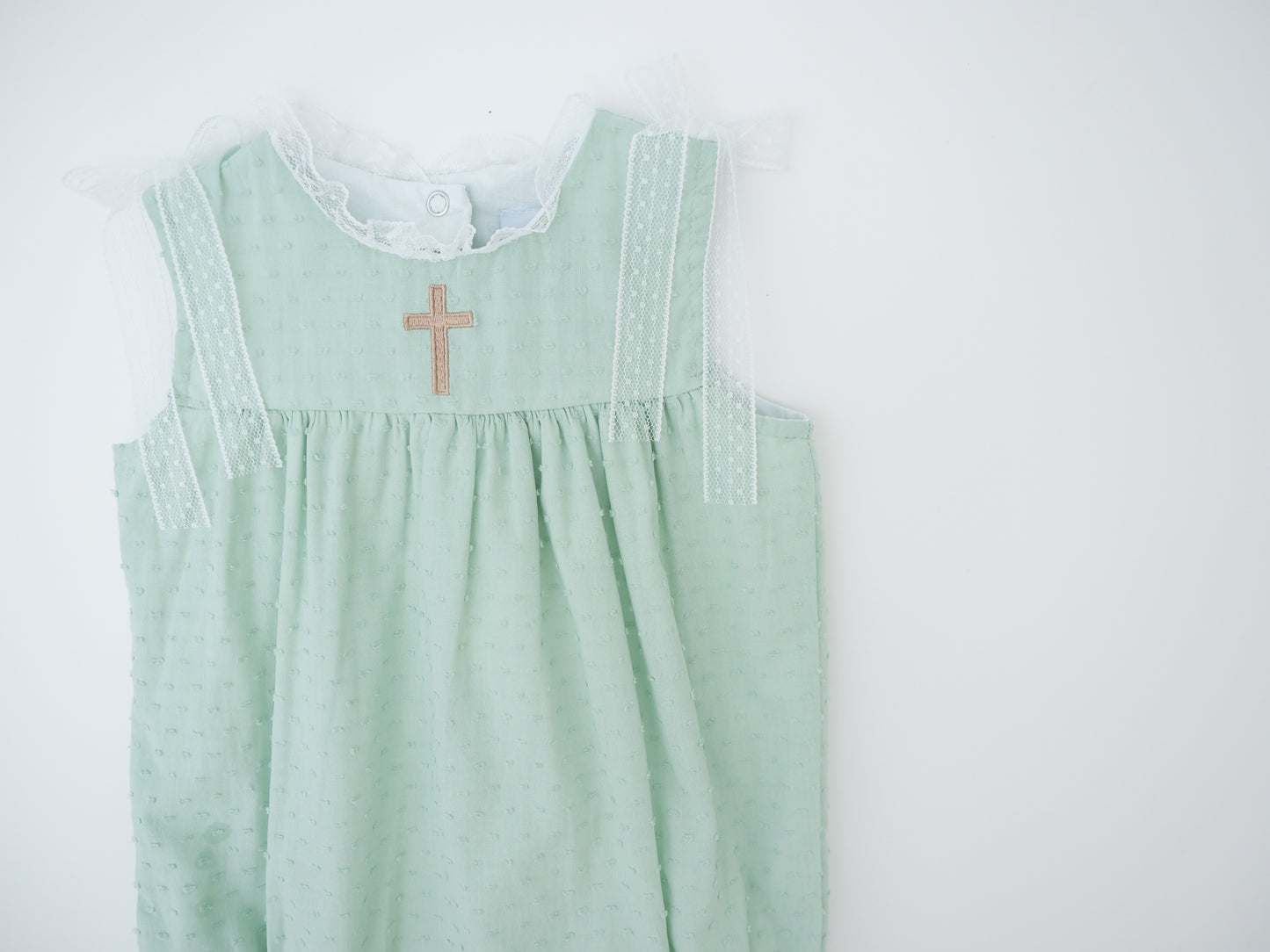 Swiss Dot Cross Girl Bubble