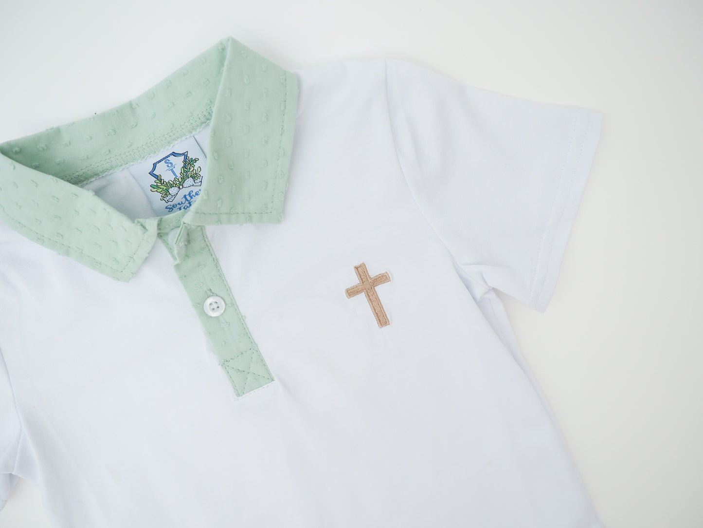 Swiss Dot Cross Polo Shirt