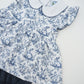 Navy Easter Toile Girls Bubble Short Set