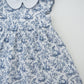 Navy Easter Toile Girl Dress