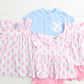 Watercolor Ghost Pink Bubble Short Set