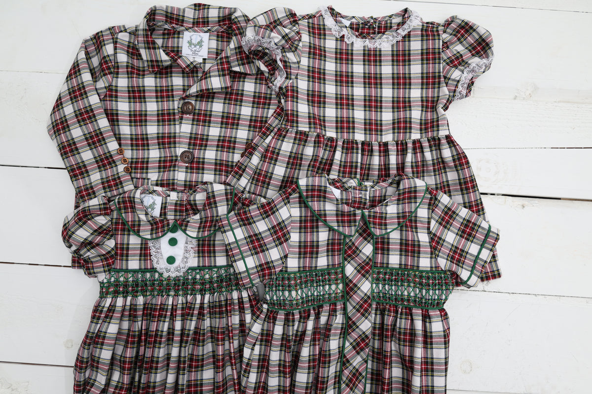 Christmas Card Plaid Boys Lightweight Sports Jacket