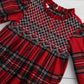 Tartan Plaid Girls Smocked Bubble