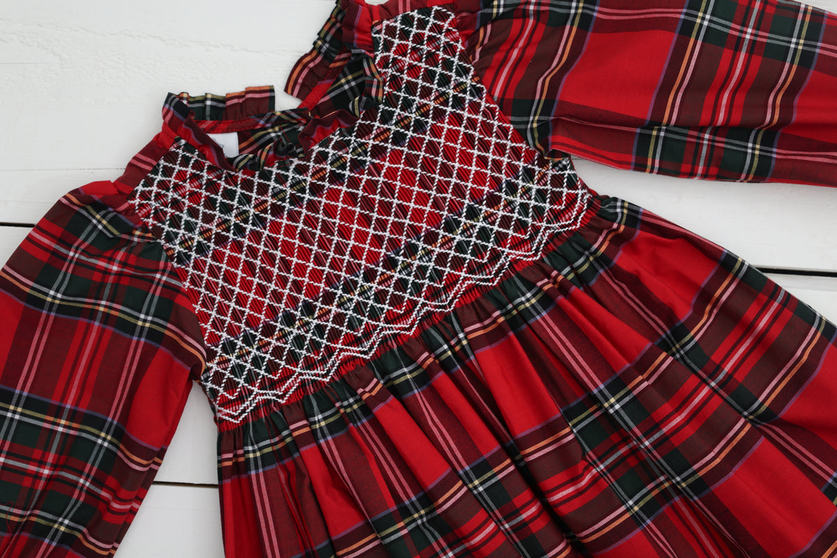 Christmas Tartan Girls Dress