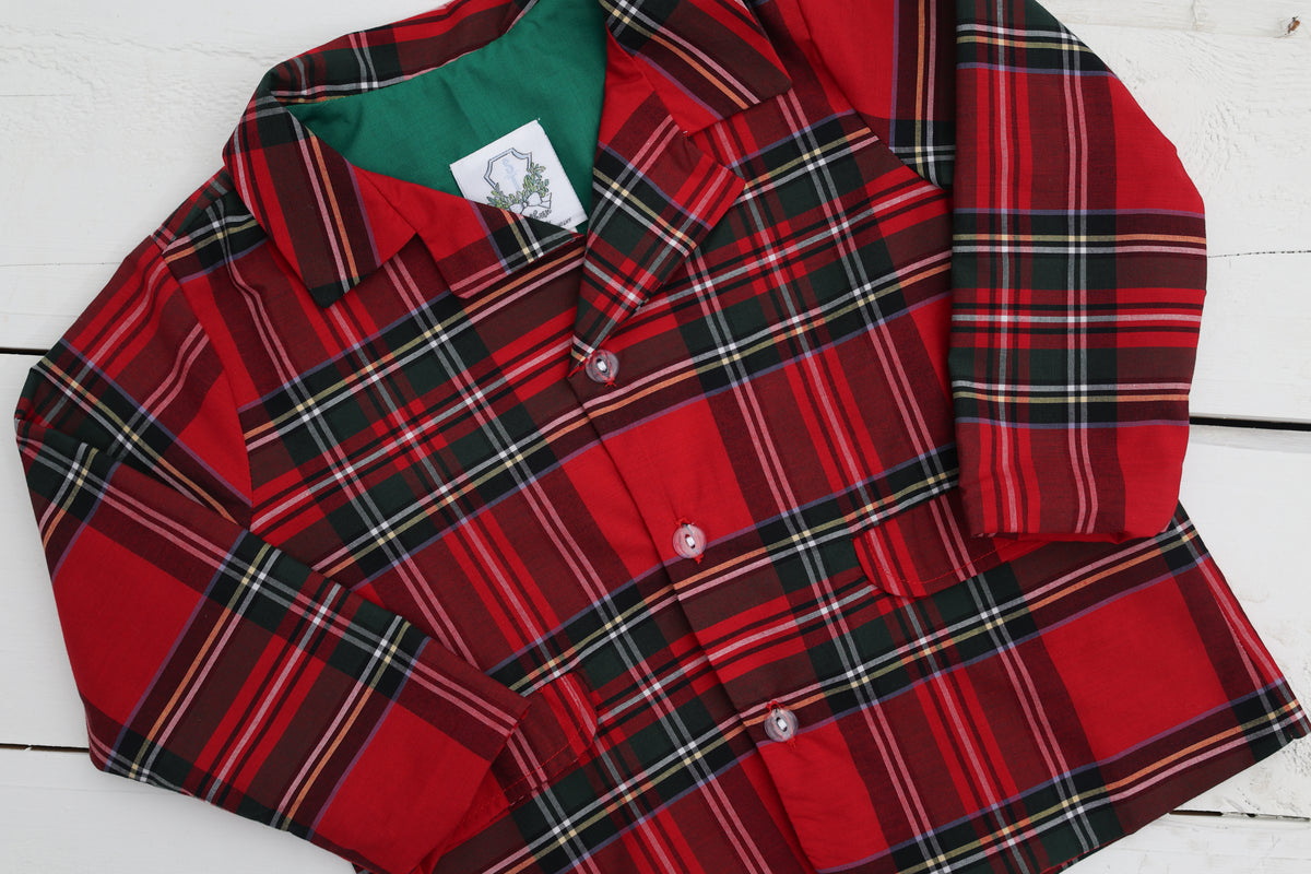 Tartan Plaid Boys Lightweight Sports Jacket