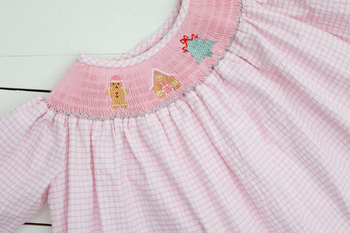 Gingerbread Smocked Girl Bubble