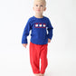 Santa Smocked Knit Boys Pant Set