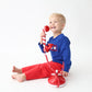 Santa Smocked Knit Boys Pant Set