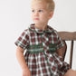 Christmas Card Plaid Boys Bubble