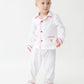 Classic White Christmas Pajama Set Boys