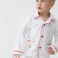 Classic White Christmas Pajama Set Boys