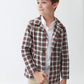 Christmas Card Plaid Boys Lightweight Sports Jacket