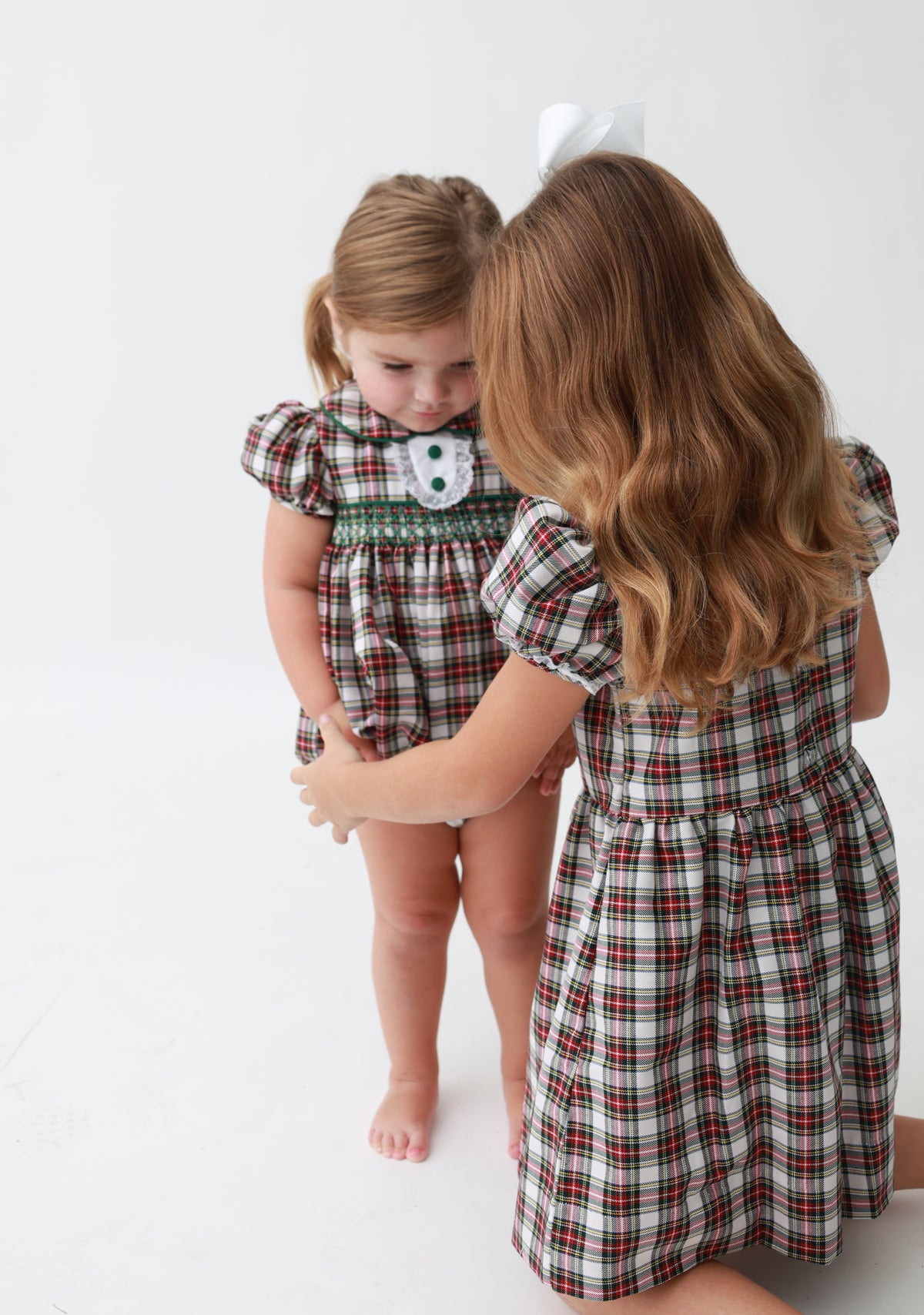 Christmas Card Plaid Girls Dress