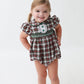 Christmas Card Plaid Girls Bubble