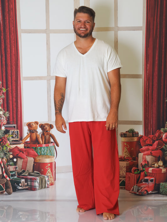 Classic Red Adult Pajama Pants