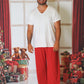 Classic Red Adult Pajama Pants