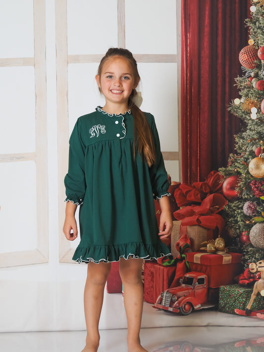 Classic Green Girls Gown