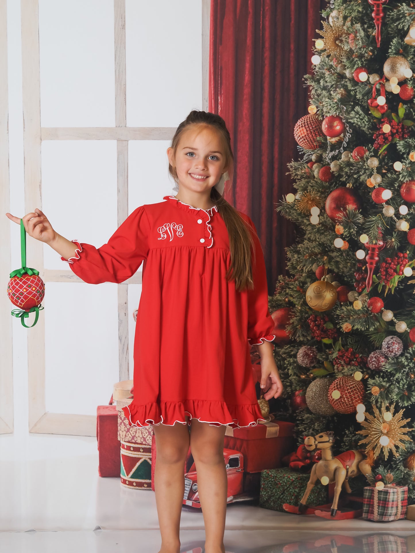 Classic Red Pajama Gown