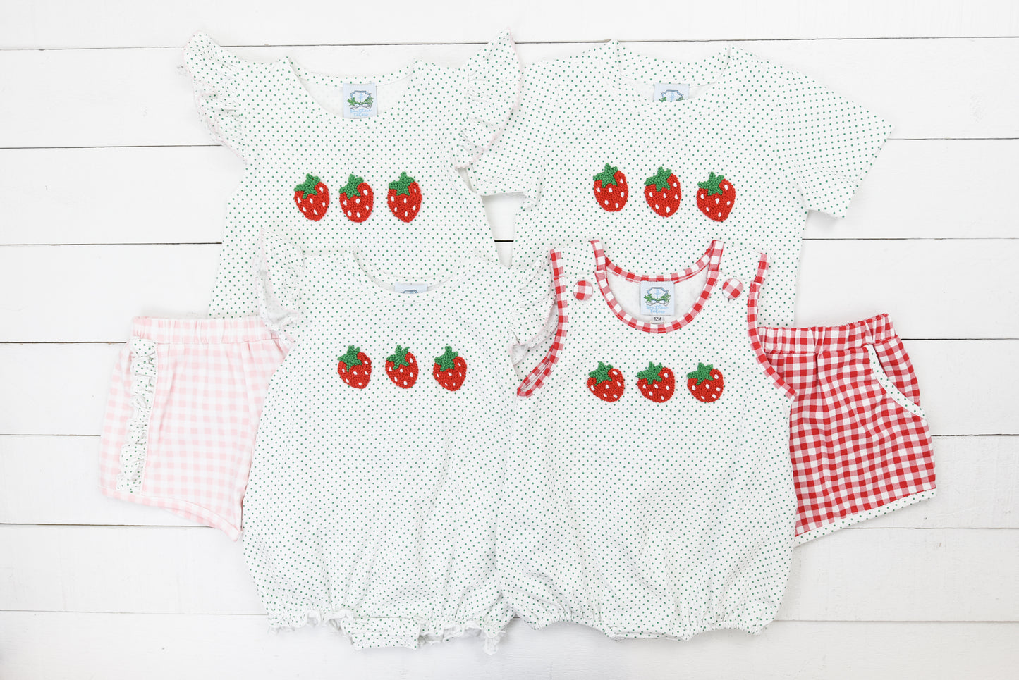 Bitty Dot Strawberry Boys Short Set