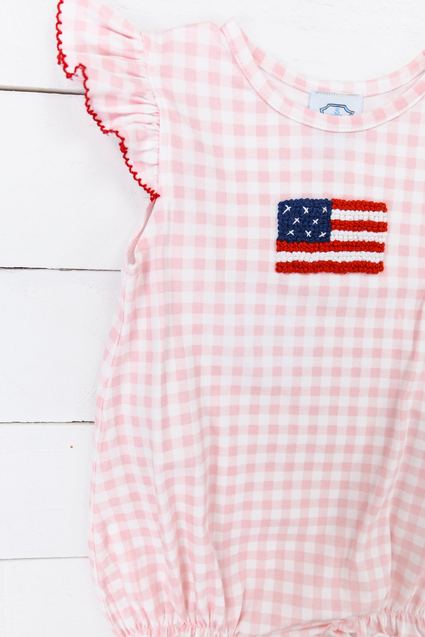 Pink French Knot Flag Girl Bubble