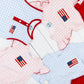 Pink French Knot Flag Short Set