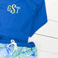 Blue Floral Boys Swim Set