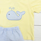 Seersucker Whale Boys Short Set