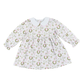 Christmas Toile and Stripe Girls Collins Classic Dress