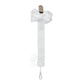 Paci Clip with  -white Bow Clip is detachable