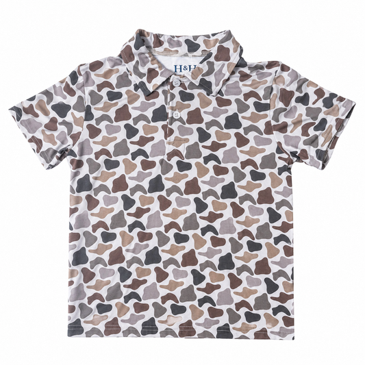Pier Polo in Field Camo S/S