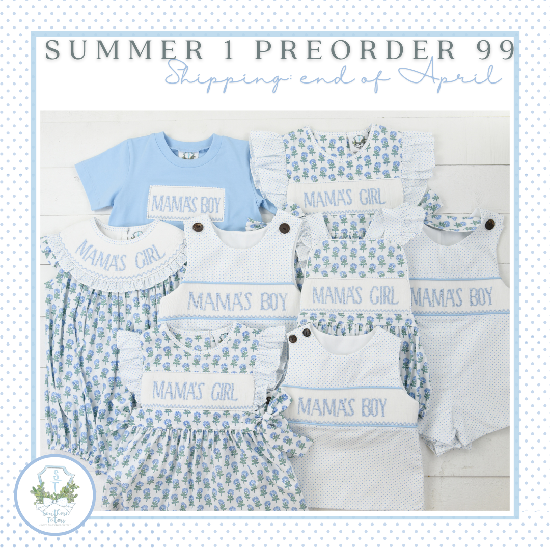 PO99: Mama Hydrangea/Bitty Dot Dress