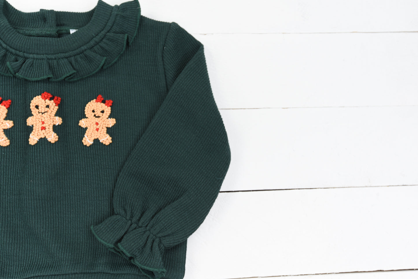 French Knot Gingerbread Girls Sweater