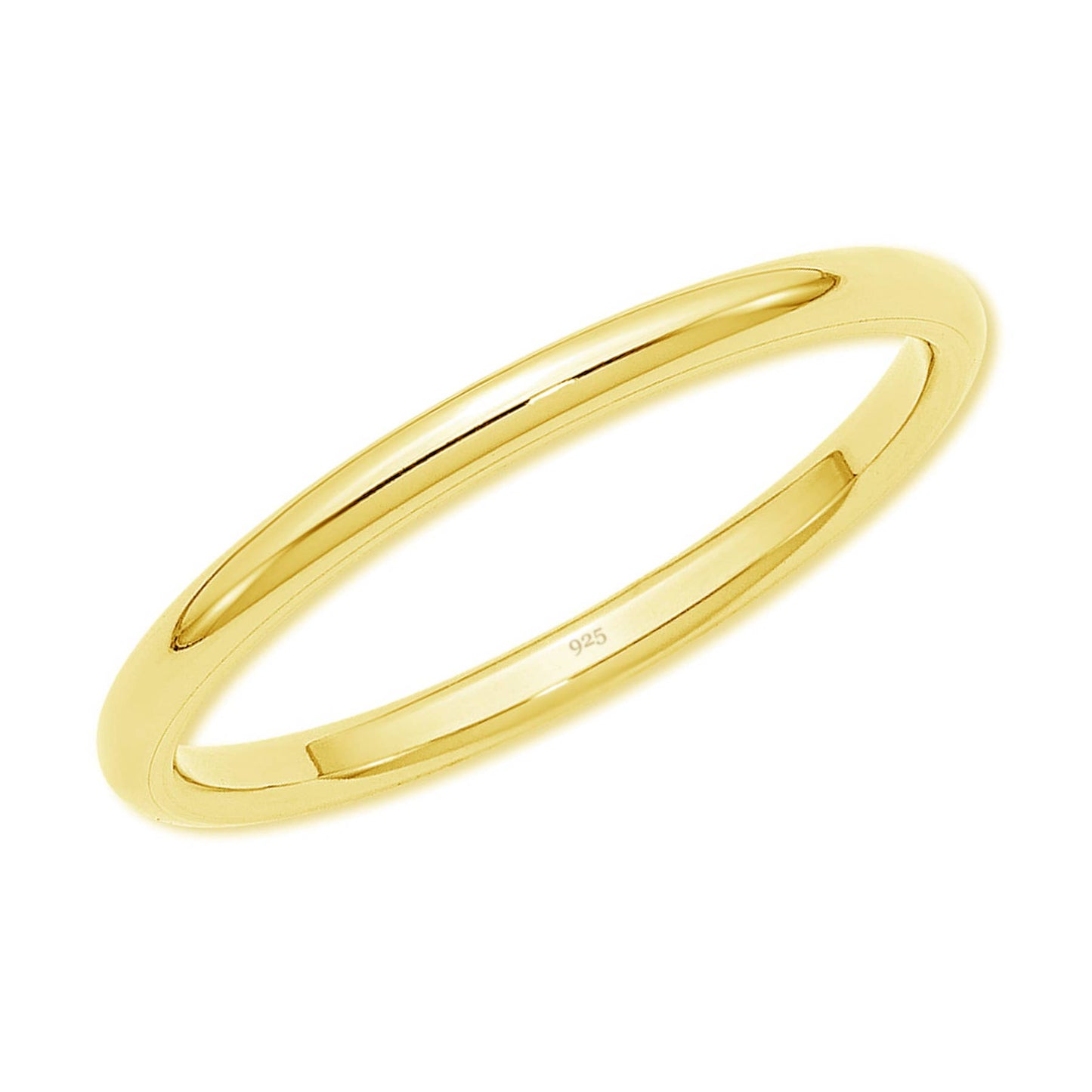 14K Gold-Plated Gold Band Baby Ring - 2mm Band