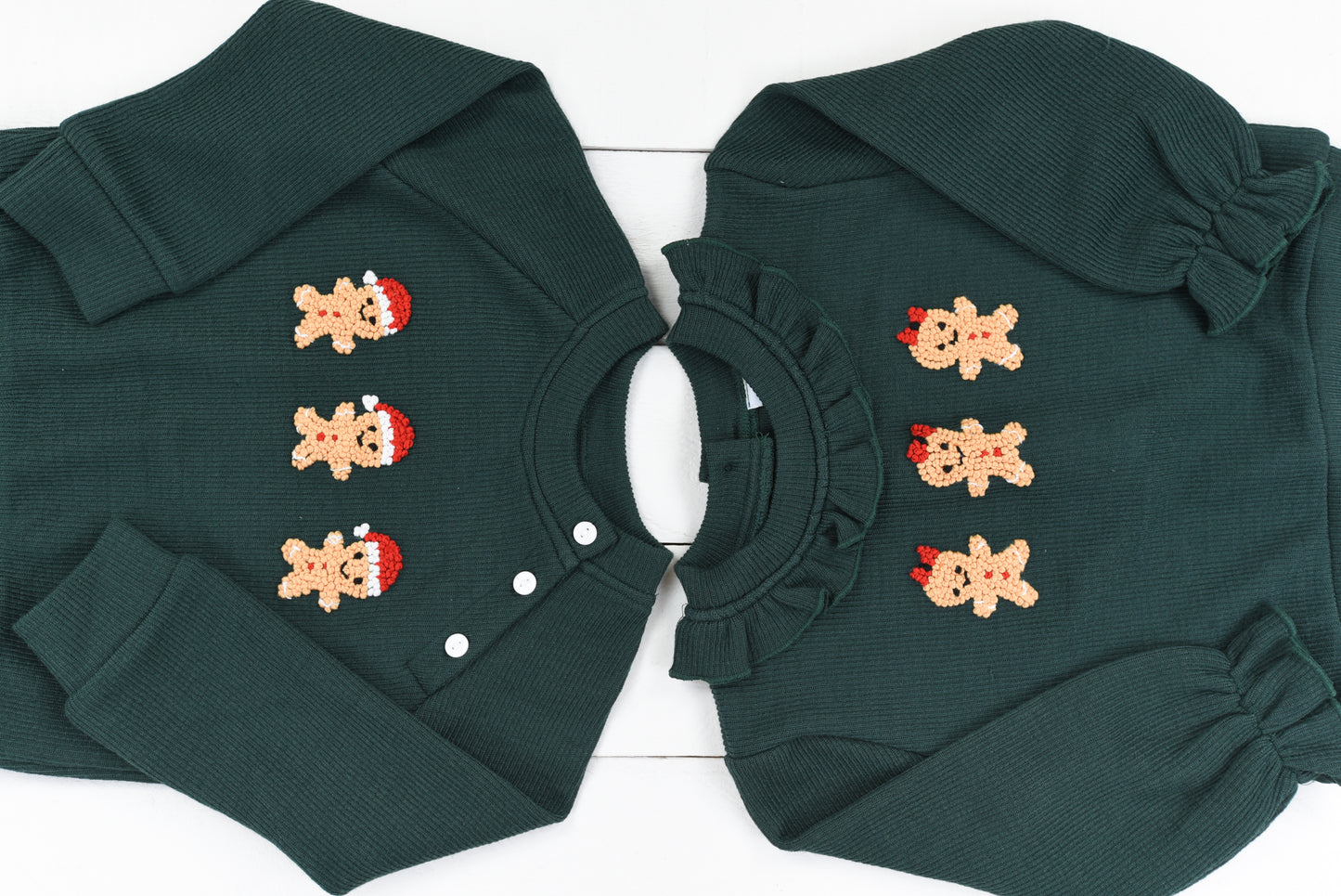 French Knot Gingerbread Girls Sweater