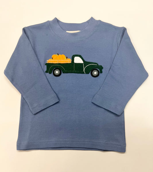 Boys L/S Tee-Pickup truck w/ Pumpkins