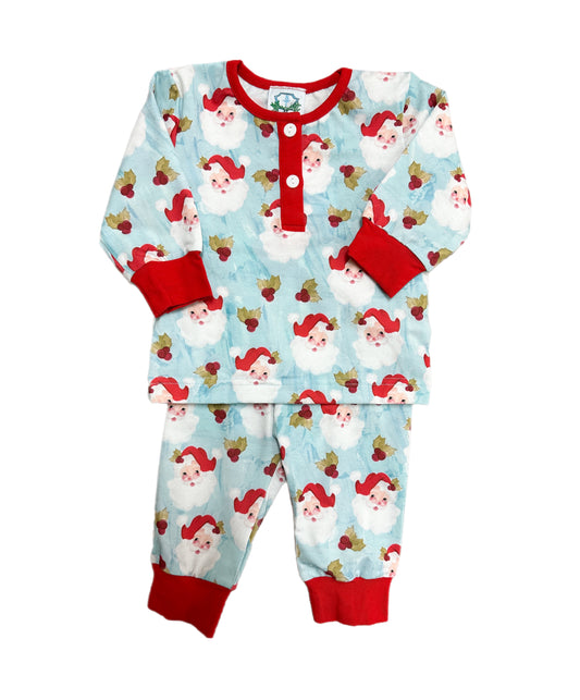 po68: Vintage Santa Pajama 2pc Set