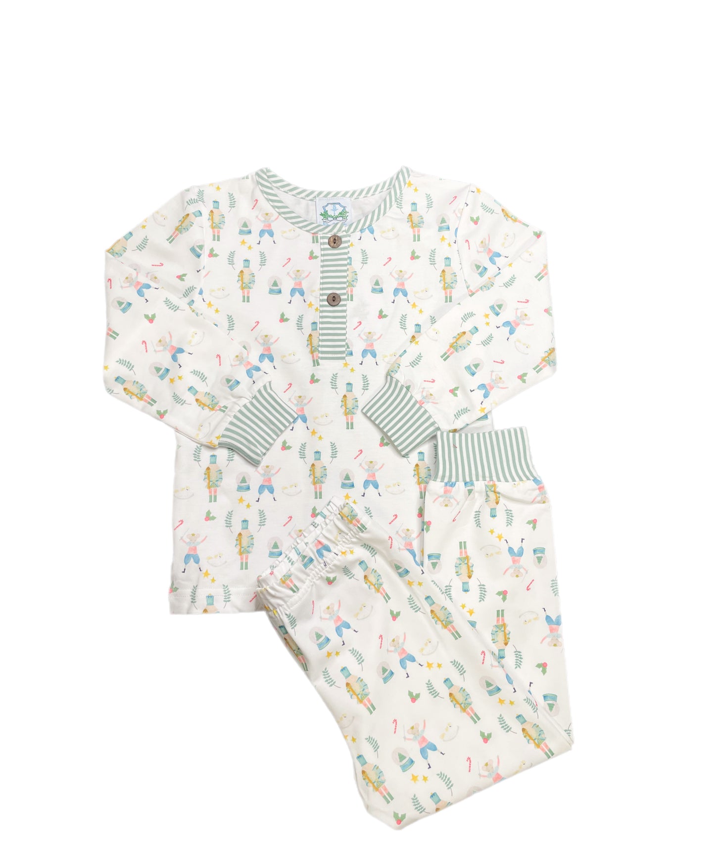 Nutcracker Print Boy Two Piece Pj Set