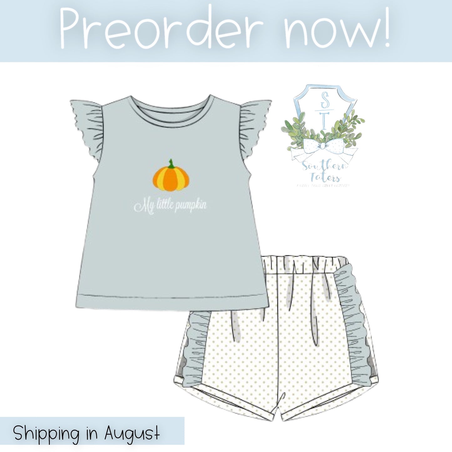 PO66: My Little Pumpkin Girls Short Set