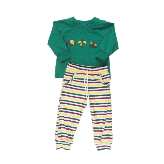 Mardi Gras French jogger set