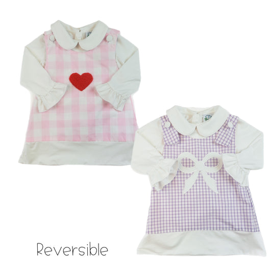 Reversible Heart/Bow Girls Dress